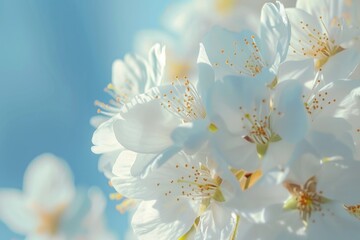 Poster - A detailed view of a bouquet of white flowers