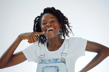 Poster - A person brushing their teeth with a toothbrush