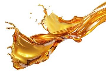 Aufkleber - A close-up view of a splash of liquid on a white surface, perfect for use in commercial or scientific applications where a clear visual representation is needed
