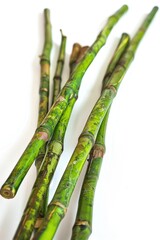 Poster - A close-up shot of several bamboo sticks arranged together, highlighting their texture and structure