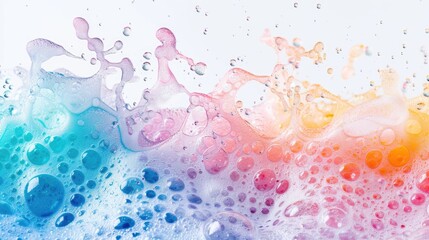 Poster - A close-up shot of a vibrant, rainbow-colored liquid