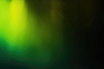 Poster - A blurry image of a green light with some surrounding background