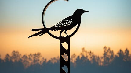 Poster - bird on a branch