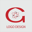 © creative design  - atom logo in flat design style, Science Atom Logo Design Pro Vector