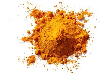 Poster - A pile of yellow powder sitting on a white surface