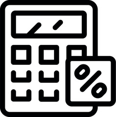 Poster - Calculator showing discount percentage being used for accounting and finance purposes
