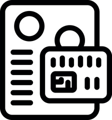 Poster - Credit card with a padlock symbolizing secure online transactions