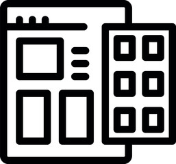Poster - Web designer is customizing a website template using a drag and drop interface