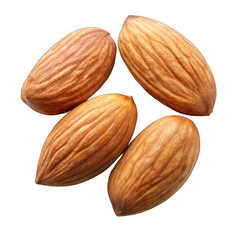 Wall Mural - Almond nuts isolated on.transparent background