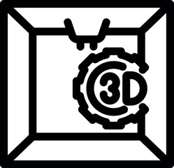 Poster - 3d printer creating a gear, symbolizing advanced manufacturing and technological innovation