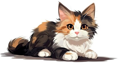 Canvas Print - an adorable calico cat 