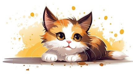 Wall Mural - an adorable calico cat