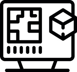 Poster - Computer is displaying a 3d model on screen, suggesting the use of cad software for product design and engineering
