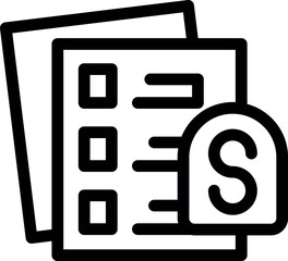 Poster - Online shopping list with symbol for dollar currency signifying online shopping expenses