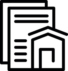 Poster - Simple icon representing a house purchase contract being signed