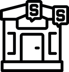 Poster - Simple icon of a store having a sale, perfect for retail and commerce related designs