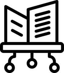 Poster - Simple icon of a network attached storage, with two hard drives, connected to three computers