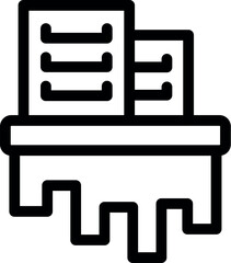 Poster - Line art icon representing a digital landscape with servers standing on a city skyline