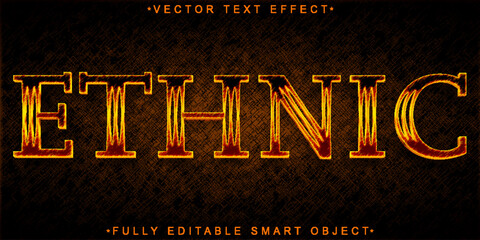 Poster - Brown Historical Ethnic Vector Fully Editable Smart Object Text Effect