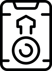 Poster - Smartphone showing a house icon with an arrow pointing up and a loading symbol