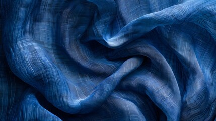 Wall Mural - Blue Linen Texture in Abstract Form