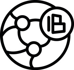 Poster - Global database network is connecting computers worldwide, symbolizing global connectivity and data exchange