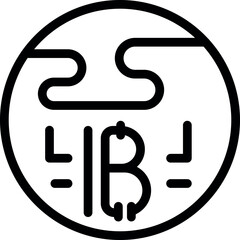 Poster - Bitcoin symbol representing online global digital currency exchange