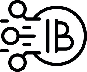 Poster - Bitcoin currency transferring through digital network