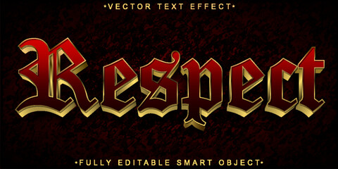 Poster - Mafia Gangsta Respect Vector Fully Editable Smart Object Text Effect