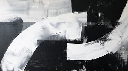 Poster - Minimalist abstract art features clean lines and a monochromatic palette, evoking a meditative experience.