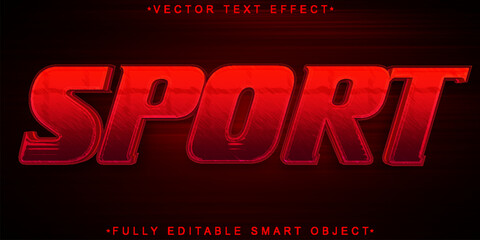 Aufkleber - Red Sport Vector Fully Editable Smart Object Text Effect