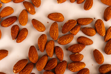 almond texture background pile nut