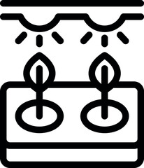 Poster - Icon of a smart farm system growing plants using artificial lights
