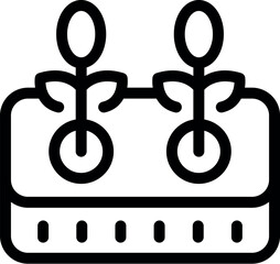 Poster - This icon represents a smart farm system monitoring and optimizing plant growth
