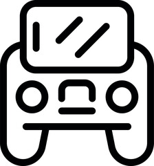 Poster - Line icon of a drone remote control, enabling live video feed and first person view piloting