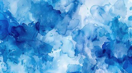 Poster - abstract trendy texture in blue watercolor ideal for design