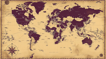 Wall Mural - world map