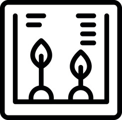 Sticker - Line icon of a stove top, perfect for projects related to cooking and kitchen appliances