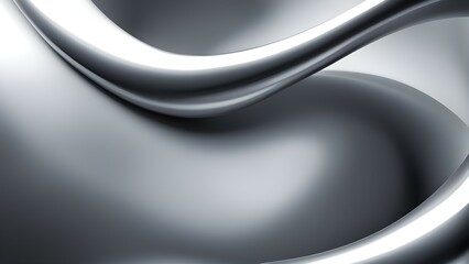 Abstract silver metallic liquid smooth wave elegant background