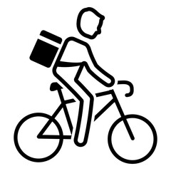 Wall Mural - bike courier