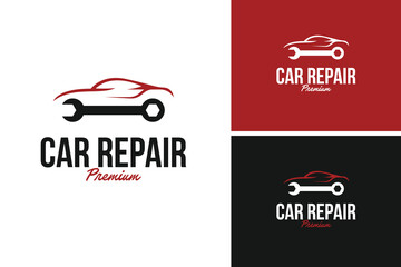 Wall Mural - Car repair logo design vector illustration template idea