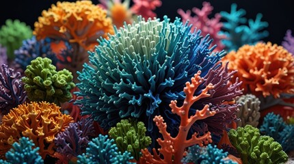 Sticker - coral reef in aquarium