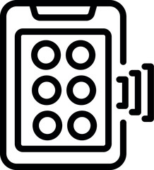 Poster - Smartphone is being unlocked by entering password consisting of dots sequence