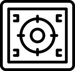 Poster - Safe door with a crosshair scanner system is providing advanced security for a bank