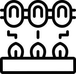 Poster - Icon of a smart farm factory system monitoring plant growth