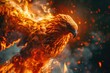 © SHOTPRIME STUDIO - Fiery eagle soaring through the dark sky powerful symbol of strength and freedom in nature