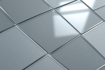 Poster - Transparent glass texture waveform abstract geometric background