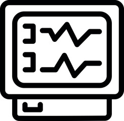 Poster - Electrocardiogram monitor showing heart rate line, representing healthcare and medical technology
