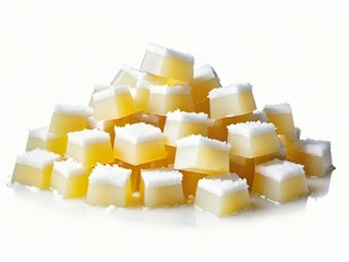 Wall Mural - sweet caramel candies isolated on white background.