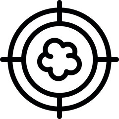 Poster - Icon of a crosshair targeting a cloud, representing the concept of cloud security and data protection